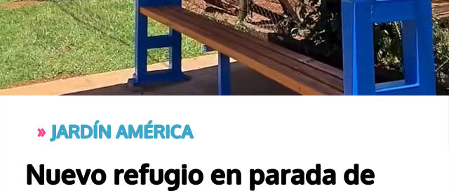 Nuevo refugio en parada de colectivos mejora la espera diaria de los usuarios del transporte público