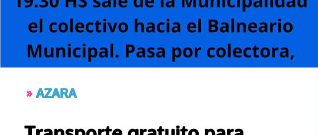 Transporte gratuito para facilitar el acceso a la Fiesta Provincial de la Mojarrita