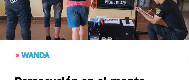 WANDA: Persecución en el monte y captura en un arroyo: un delincuente con amplio prontuario fue detenido tras múltiples robos